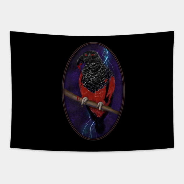 Dracula Parrot Tapestry by H. R. Sinclair