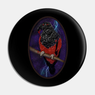 Dracula Parrot Pin