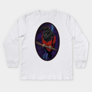 Dracula Parrot Kids Long Sleeve T-Shirt