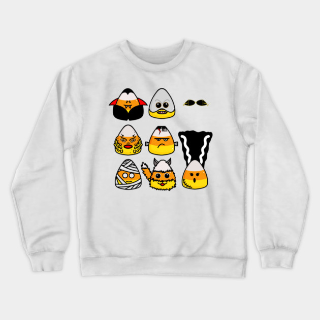 Classic Hollywood Monsters Candy Corn Crewneck Sweatshirt by H. R. Sinclair