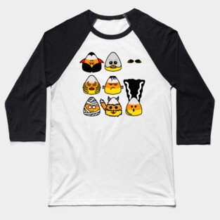 Classic Hollywood Monsters Candy Corn Baseball T-Shirt
