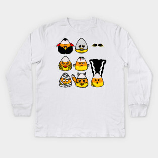 Classic Hollywood Monsters Candy Corn Kids Long Sleeve T-Shirt