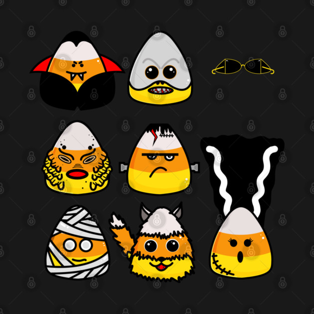 Classic Hollywood Monsters Candy Corn by H. R. Sinclair