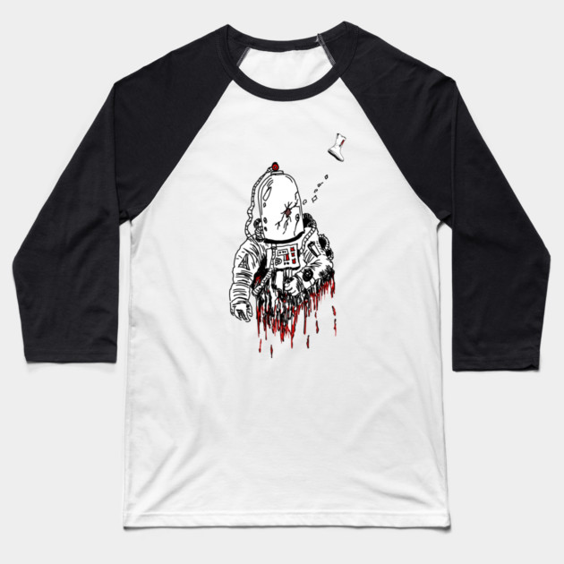 Space Horror, spacesuit Baseball T-Shirt by H. R. Sinclair
