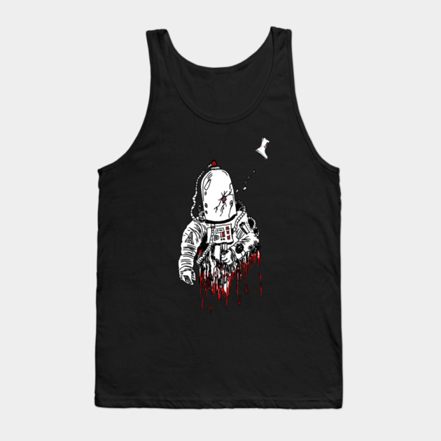 Space Horror, spacesuit Tank Top by H. R. Sinclair
