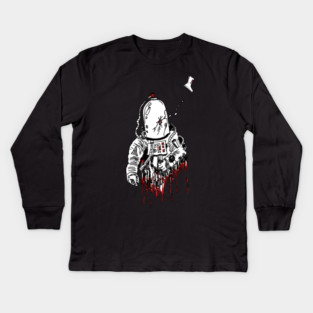 Space Horror, spacesuit Kids Long Sleeve T-Shirt