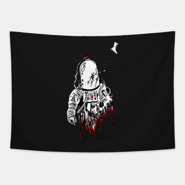 Space Horror, spacesuit Tapestry by H. R. Sinclair