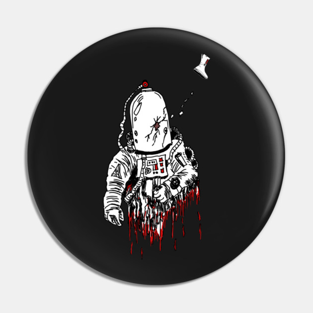 Space Horror, spacesuit Pin by H. R. Sinclair