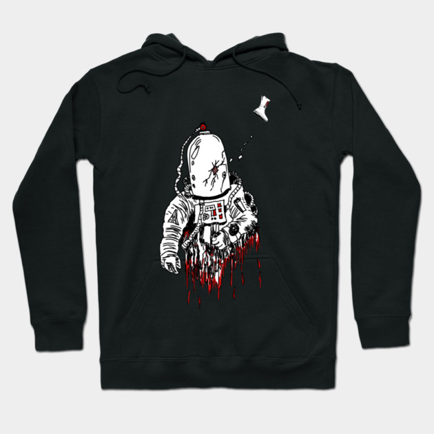 Space Horror, spacesuit Hoodie by H. R. Sinclair