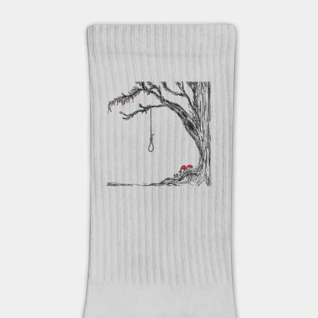 Illustration hangman's noose & mushrooms by H. R. Sinclair