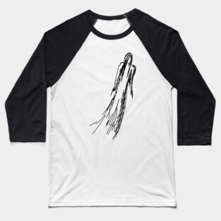 Ghostly Woman Baseball T-Shirt