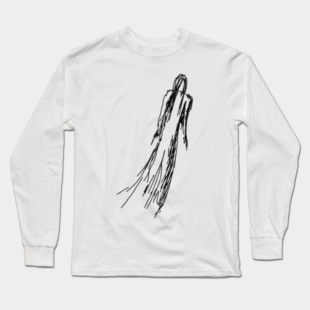 Ghostly Woman Long Sleeve T-Shirt by H. R. Sinclair