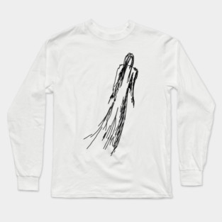 Ghostly Woman Long Sleeve T-Shirt