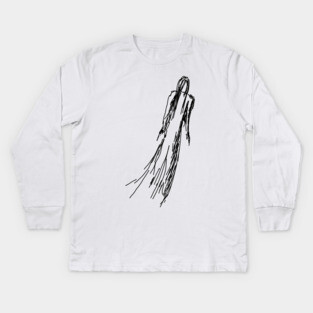 Ghostly Woman Kids Long Sleeve T-Shirt