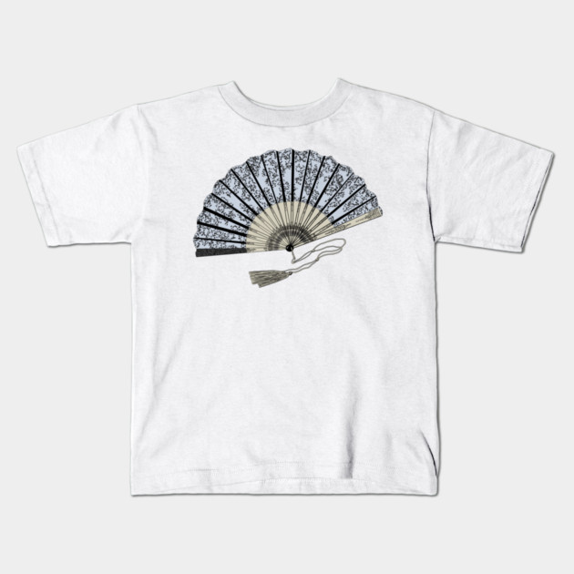 Victorian Fan Illustration Kids T-Shirt by H. R. Sinclair