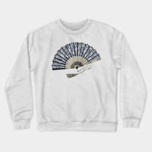 Victorian Fan Illustration Crewneck Sweatshirt