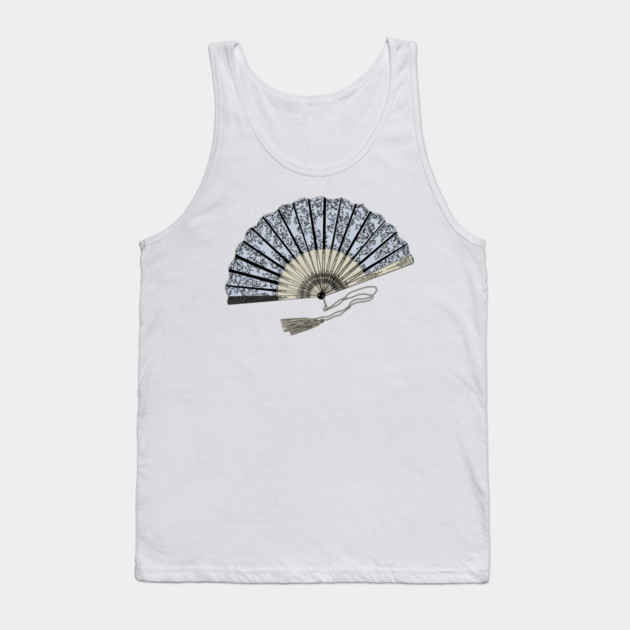 Victorian Fan Illustration Tank Top by H. R. Sinclair
