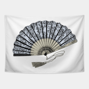 Victorian Fan Illustration Tapestry