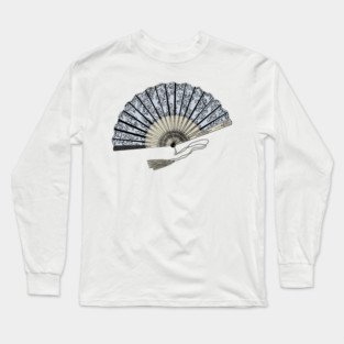 Victorian Fan Illustration Long Sleeve T-Shirt