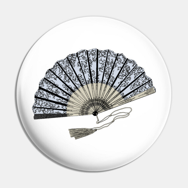 Victorian Fan Illustration Pin by H. R. Sinclair