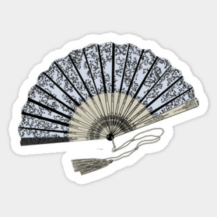 Victorian Fan Illustration Sticker