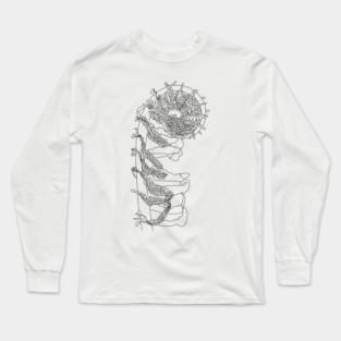 Fiddlehead Fern Illustration Long Sleeve T-Shirt