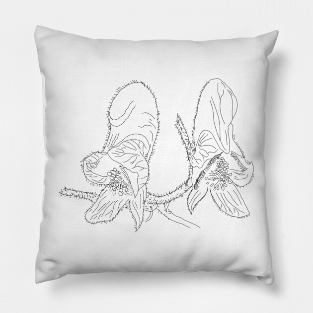 Monkshood Illustration Pillow by H. R. Sinclair
