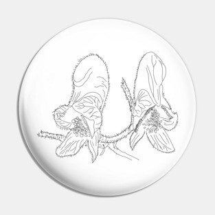 Monkshood Illustration Pin