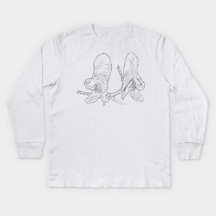 Monkshood Illustration Kids Long Sleeve T-Shirt
