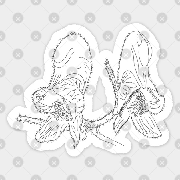 Monkshood Illustration Sticker by H. R. Sinclair