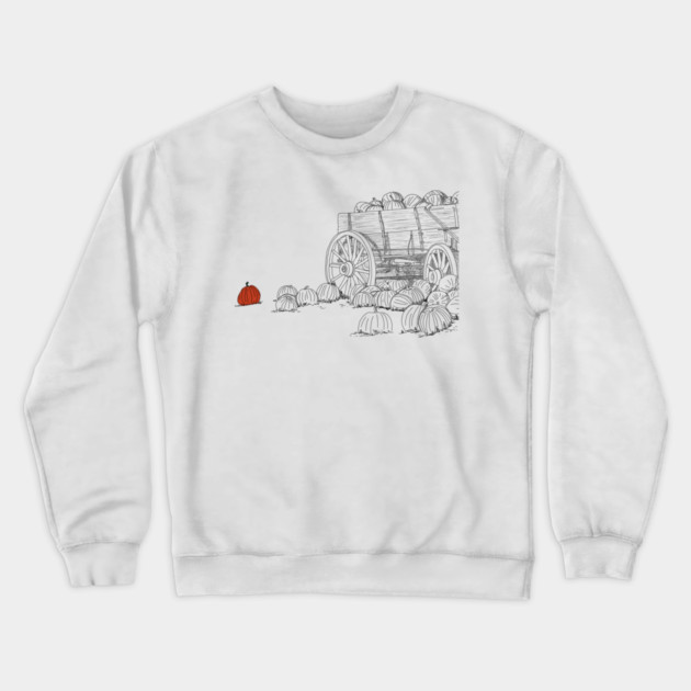 Pumpkin Patch Wagon Crewneck Sweatshirt by H. R. Sinclair