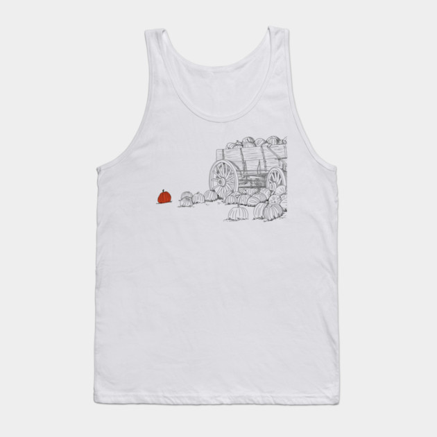 Pumpkin Patch Wagon Tank Top by H. R. Sinclair