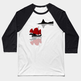 Chinese Junk Ship Baseball T-Shirt