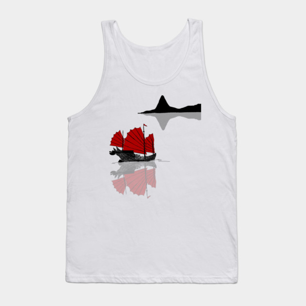 Chinese Junk Ship Tank Top by H. R. Sinclair