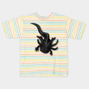 Illustrated Melanoid Axolotl Kids T-Shirt
