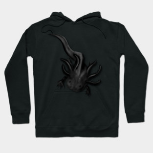 Illustrated Melanoid Axolotl Hoodie