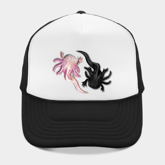 Black and White Axolotls Art by H. R. Sinclair