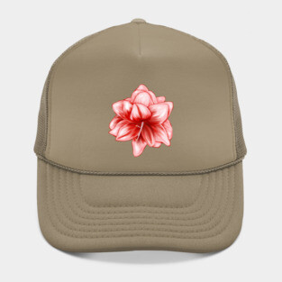 Vintage-look Pink and White Amaryllis Hat
