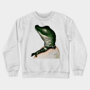 Cute Baby Alligator Digital Art Crewneck Sweatshirt