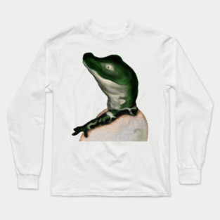 Cute Baby Alligator Digital Art Long Sleeve T-Shirt