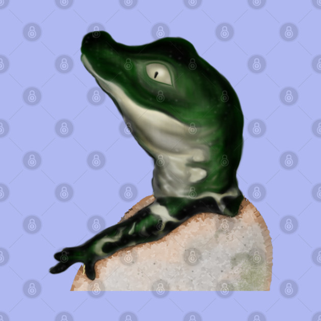 Cute Baby Alligator Digital Art by H. R. Sinclair