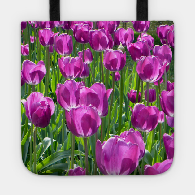 Purple Tulips Tote by H. R. Sinclair