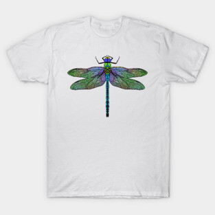 Colorful Emperor Dragonfly Art T-Shirt