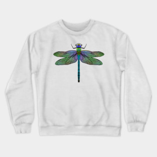 Colorful Emperor Dragonfly Art Crewneck Sweatshirt