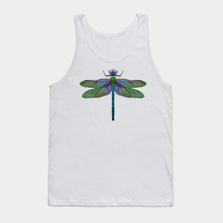 Colorful Emperor Dragonfly Art Tank Top