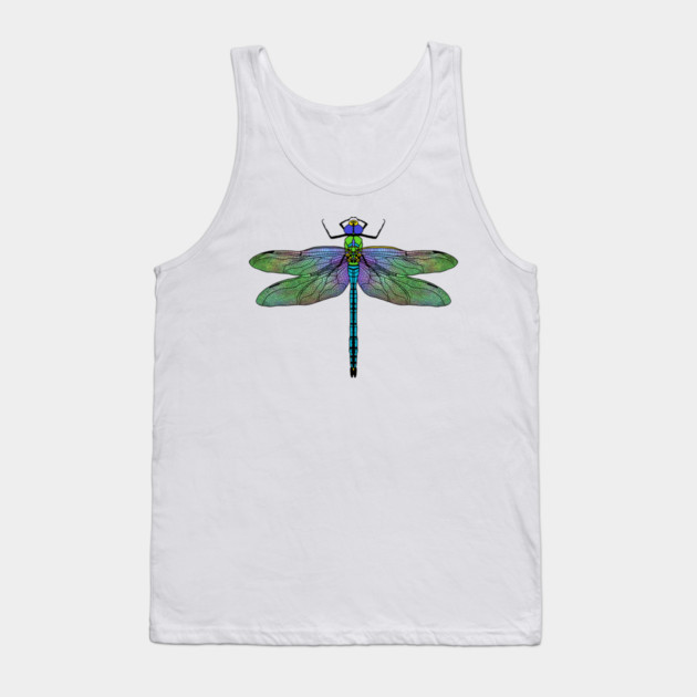 Colorful Emperor Dragonfly Art Tank Top by H. R. Sinclair