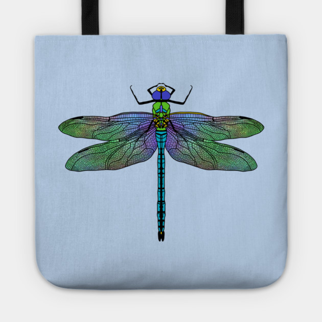 Colorful Emperor Dragonfly Art Tote by H. R. Sinclair