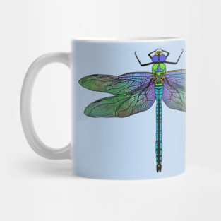 Colorful Emperor Dragonfly Art Mug