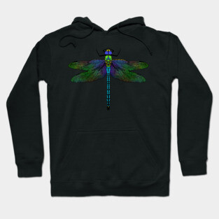 Colorful Emperor Dragonfly Art Hoodie
