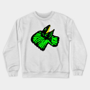 Neon Green Frilled-neck Lizard Crewneck Sweatshirt